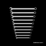 SO 10pc 12-Point Metric Long CombinationWrench Set 10-19mm