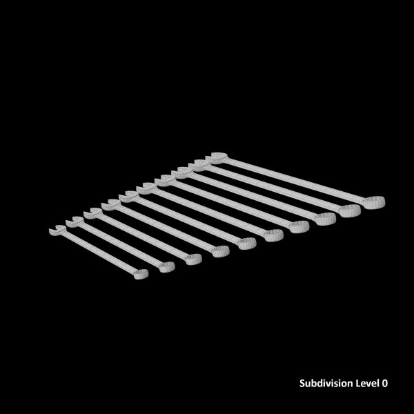SO 10pc 12-Point Metric Long CombinationWrench Set 10-19mm