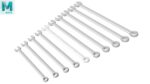 SO 10pc 12-Point Metric Long CombinationWrench Set 10-19mm