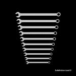 SO 10pc 12-Point Metric Long CombinationWrench Set 10-19mm