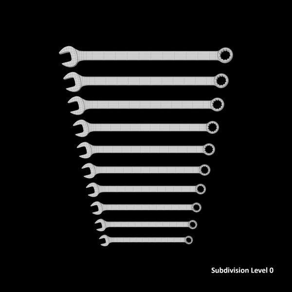 SO 10pc 12-Point Metric Long CombinationWrench Set 10-19mm