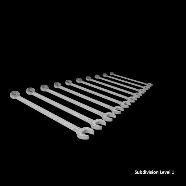 SO 10pc 12-Point Metric Long CombinationWrench Set 10-19mm