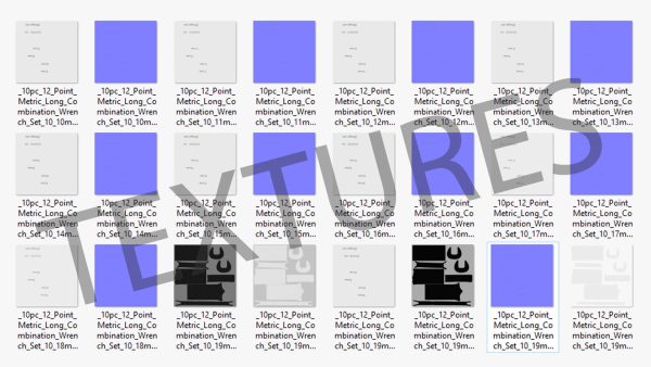 SO 10pc 12-Point Metric Long CombinationWrench Set 10-19mm