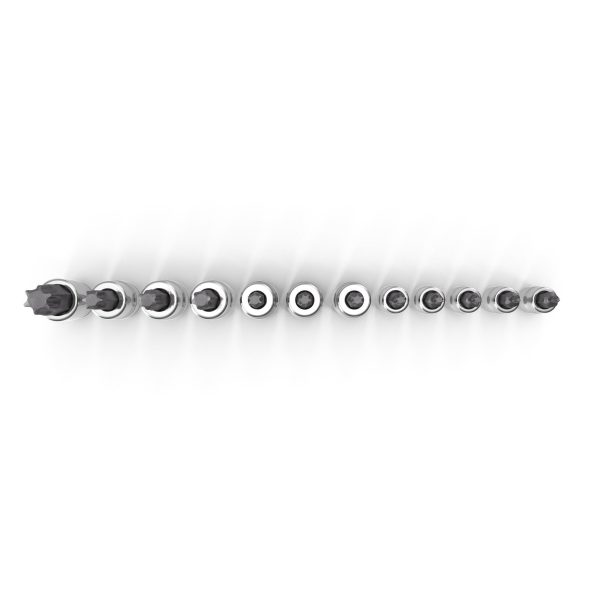 SO 12pc Combination Drive TORX Bit Standard Socket Set