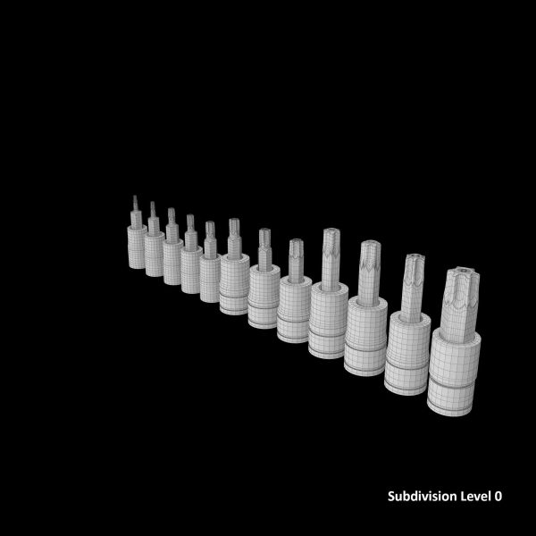 SO 12pc Combination Drive TORX Bit Standard Socket Set