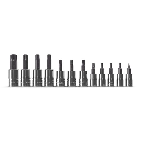 SO 12pc Combination Drive TORX Bit Standard Socket Set