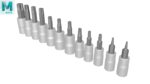 SO 12pc Combination Drive TORX Bit Standard Socket Set