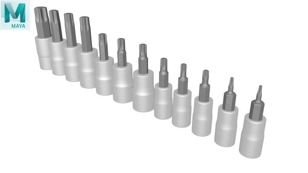 SO 12pc Combination Drive TORX Bit Standard Socket Set