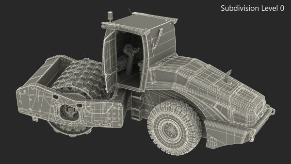 Soil Roller Compactor Rigged