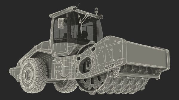 Soil Roller Compactor Rigged