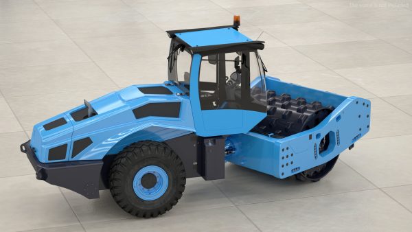 Soil Roller Compactor Rigged