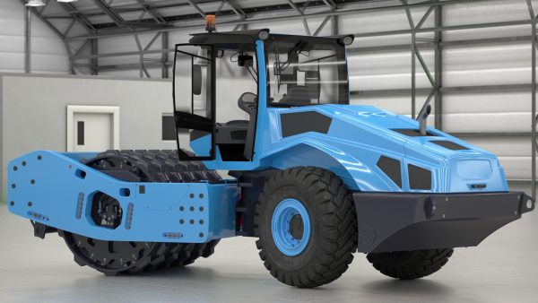 Soil Roller Compactor Rigged