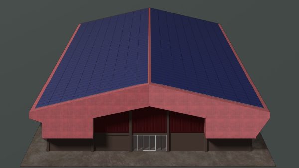 Solar roof on warehouse 24e03