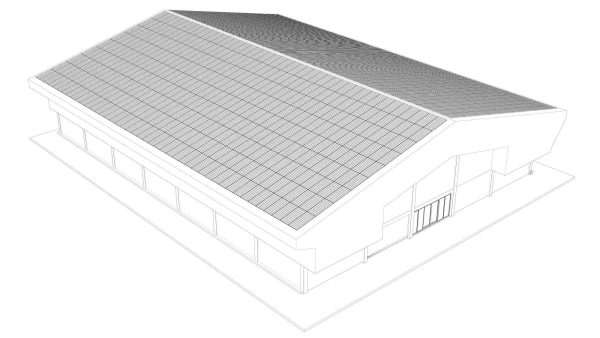 Solar roof on warehouse 24e03