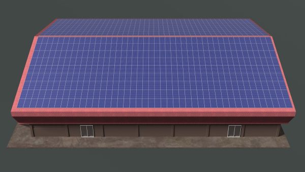 Solar roof on warehouse 24e03
