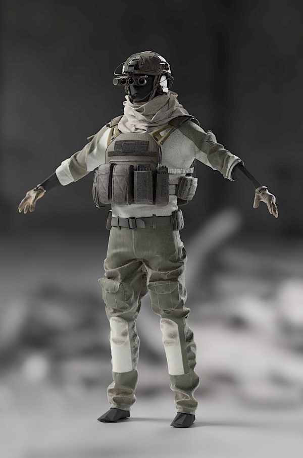 SOLDIER High Poly equipment