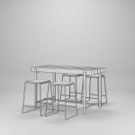 Solid Wood Coffee Table Set