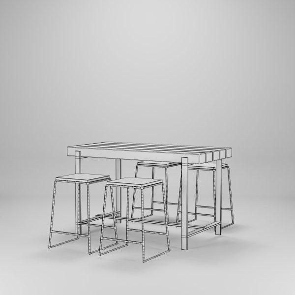 Solid Wood Coffee Table Set