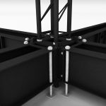 Speaker concert system scaffolding tower array