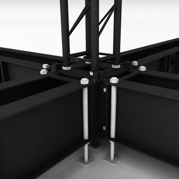 Speaker concert system scaffolding tower array
