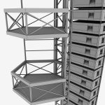 Speaker concert system scaffolding tower array