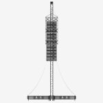 Speaker concert system scaffolding tower array