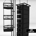 Speaker concert system scaffolding tower array