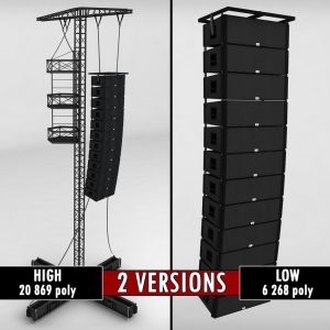 Speaker concert system scaffolding tower array