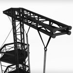 Speaker concert system scaffolding tower array