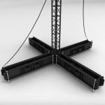Speaker concert system scaffolding tower array