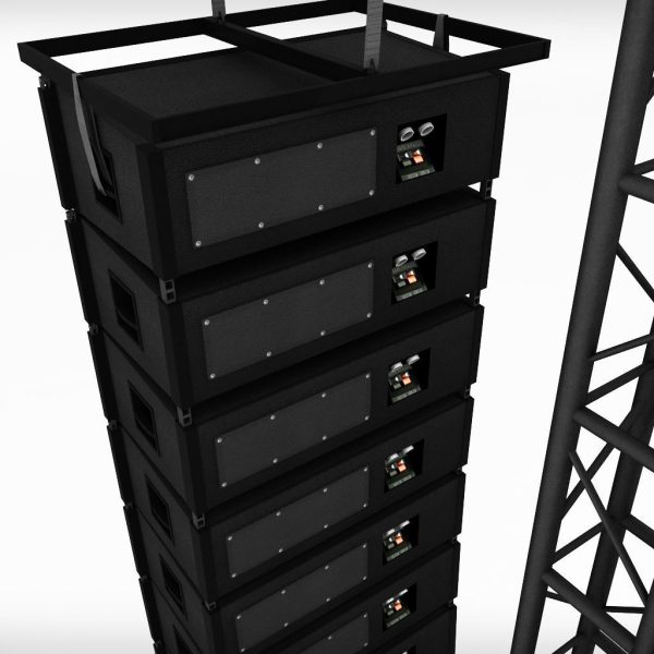 Speaker concert system scaffolding tower array