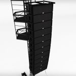 Speaker concert system scaffolding tower array