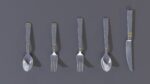 spoon set fork with handle