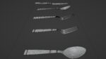 spoon set fork with handle