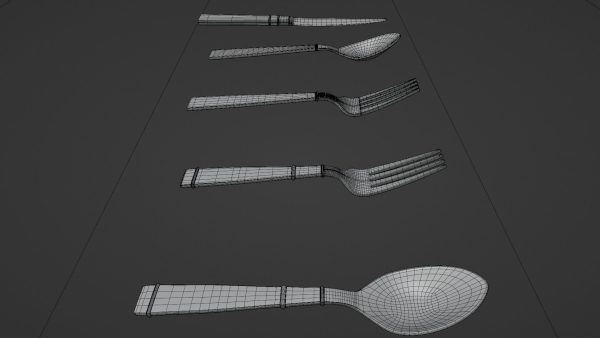 spoon set fork with handle