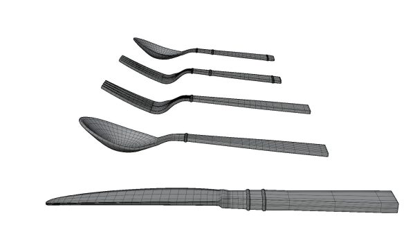 spoon set fork with handle