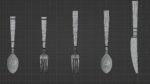 spoon set fork with handle