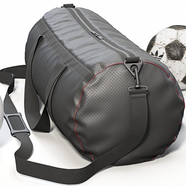 Sport Bag With Sneakers and Balls