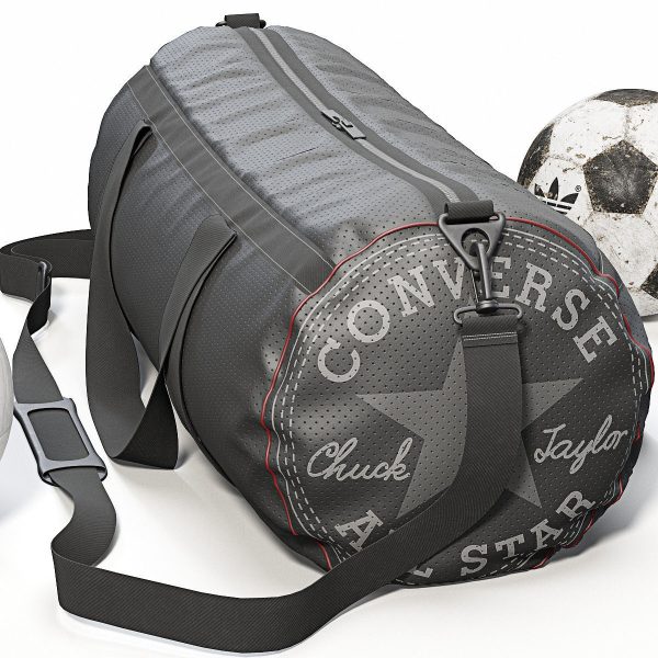 Sport Bag With Sneakers and Balls