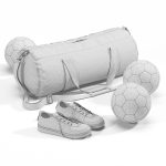 Sport Bag With Sneakers and Balls