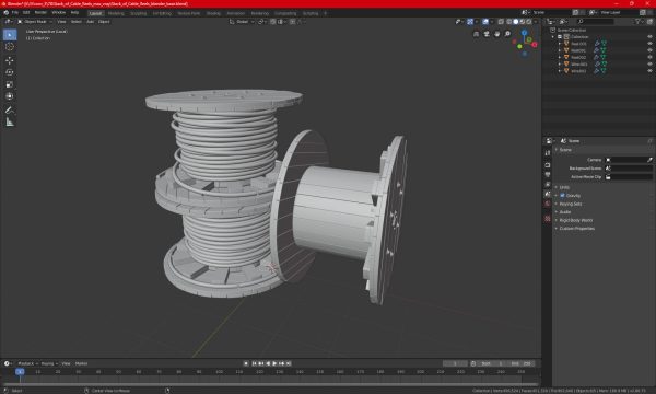 Stack of Wooden Cable Reels