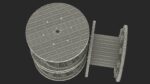 Stack of Wooden Cable Reels