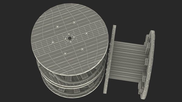 Stack of Wooden Cable Reels