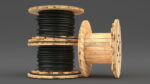 Stack of Wooden Cable Reels