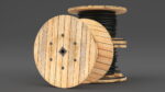 Stack of Wooden Cable Reels