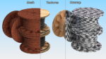 Stack of Wooden Cable Reels