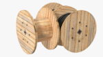 Stack of Wooden Cable Reels