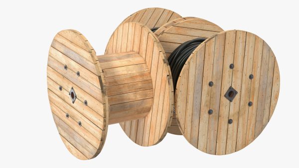 Stack of Wooden Cable Reels