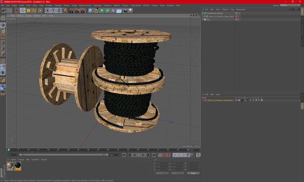 Stack of Wooden Cable Reels
