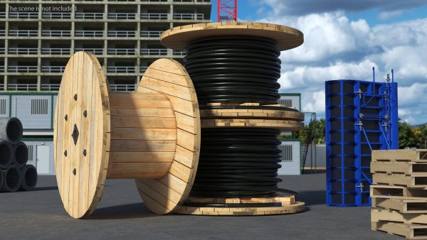 Stack of Wooden Cable Reels